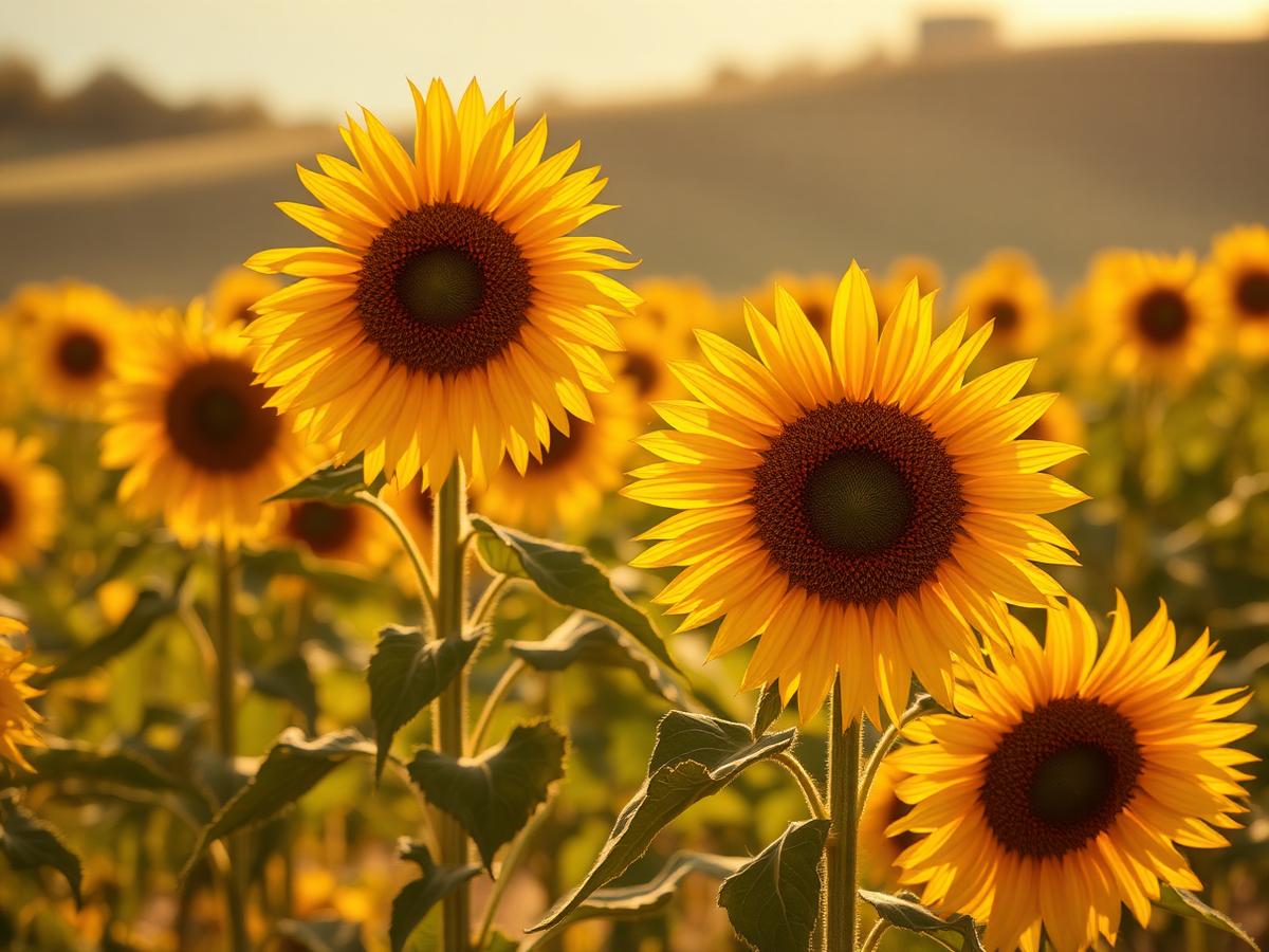 Tuscan sunflowers, late July